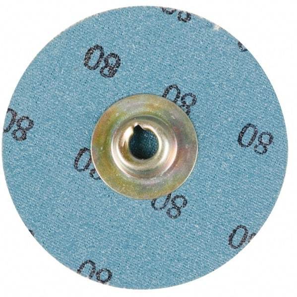 Tru-Maxx - 1-1/2" Disc Diam, 24 Grit, Aluminum Oxide Quick Change Disc - Type S Attaching System, Coated, Brown, Very Coarse Grade, 30,000 RPM - Apex Tool & Supply