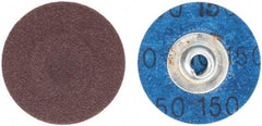 Tru-Maxx - 1-1/2" Disc Diam, 150 Grit, Aluminum Oxide Quick Change Disc - Type S Attaching System, Coated, Brown, Very Fine Grade, 30,000 RPM - Apex Tool & Supply