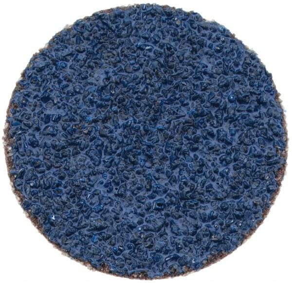 Tru-Maxx - 1" Disc Diam, 40 Grit, Zirconia Alumina Quick Change Disc - Type S Attaching System, Coated, Blue, Coarse Grade, 20,000 RPM - Apex Tool & Supply