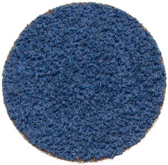Tru-Maxx - 1" Disc Diam, 50 Grit, Zirconia Alumina Quick Change Disc - Type S Attaching System, Coated, Blue, Coarse Grade, 20,000 RPM - Apex Tool & Supply
