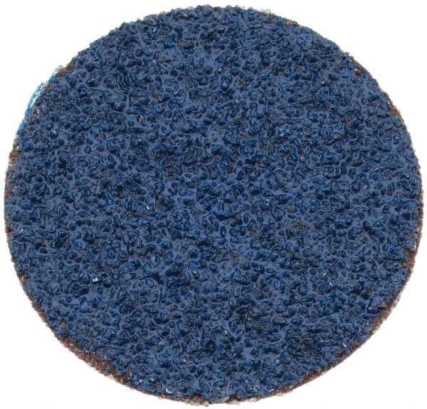 Tru-Maxx - 1-1/2" Disc Diam, 40 Grit, Zirconia Alumina Quick Change Disc - Type S Attaching System, Coated, Blue, Coarse Grade, 30,000 RPM - Apex Tool & Supply