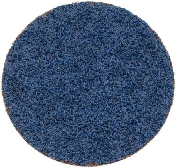 Tru-Maxx - 1-1/2" Disc Diam, 50 Grit, Zirconia Alumina Quick Change Disc - Type S Attaching System, Coated, Blue, Coarse Grade, 30,000 RPM - Apex Tool & Supply
