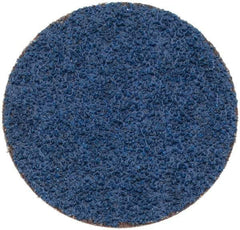 Tru-Maxx - 1-1/2" Disc Diam, 50 Grit, Zirconia Alumina Quick Change Disc - Type S Attaching System, Coated, Blue, Coarse Grade, 30,000 RPM - Apex Tool & Supply