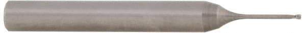 Accupro - 8mm, 2 Flute, Single End, Solid Carbide, 1mm Corner Radius End Mill - 63mm OAL, 30° Helix, Right Hand Flute, 8mm LOC, Right Hand Cut, 25mm Extended Reach - Apex Tool & Supply