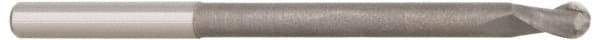 Accupro - 3/4" Diam, 1-1/2" LOC, 4 Flute Solid Carbide Ball End Mill - AlTiN Finish, Single End, 6" OAL, 3/4" Shank Diam, Spiral Flute - Apex Tool & Supply