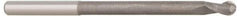 Accupro - 3/4" Diam, 1-1/2" LOC, 4 Flute Solid Carbide Ball End Mill - AlTiN Finish, Single End, 6" OAL, 3/4" Shank Diam, Spiral Flute - Apex Tool & Supply
