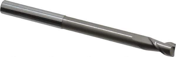 Accupro - 8mm, 14mm LOC, 8mm Shank Diam, 100mm OAL, 2 Flute, Solid Carbide Square End Mill - Single End, Uncoated, Spiral Flute, 40° Helix, Centercutting, Right Hand Cut, Right Hand Flute - Apex Tool & Supply