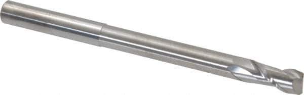 Accupro - 5/16", 5/8" LOC, 5/16" Shank Diam, 4" OAL, 2 Flute, Solid Carbide Square End Mill - Single End, Uncoated, Spiral Flute, 40° Helix, Centercutting, Right Hand Cut, Right Hand Flute - Apex Tool & Supply