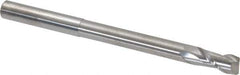 Accupro - 5/16", 5/8" LOC, 5/16" Shank Diam, 4" OAL, 2 Flute, Solid Carbide Square End Mill - Single End, Uncoated, Spiral Flute, 40° Helix, Centercutting, Right Hand Cut, Right Hand Flute - Apex Tool & Supply