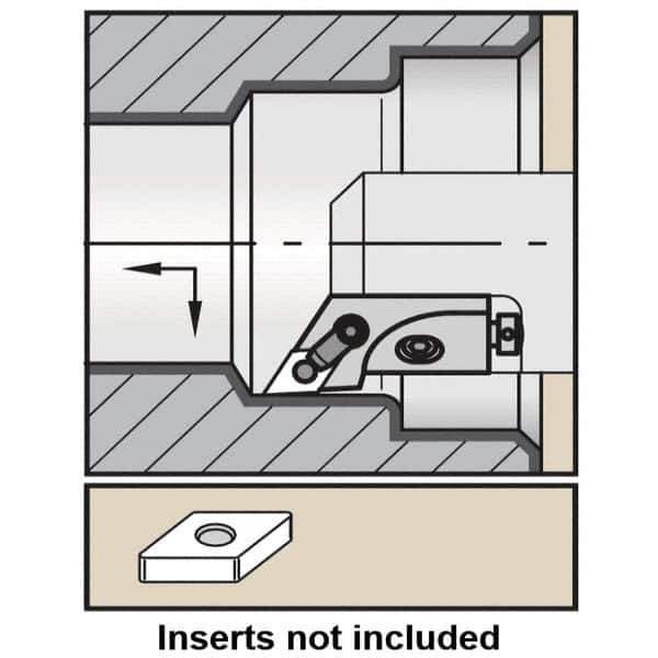 Kennametal - Series Kenloc, Right Hand, MDJN Toolholder Compatibility, DN.. Insert Compatibility, Indexable Turning Cartridge - Pin & Clamp Holding Method, 63mm OAL x 18mm OAW x 22.25mm OAH - Apex Tool & Supply