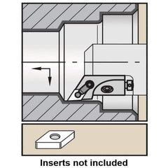 Kennametal - Series Kenloc, Right Hand, MDJN Toolholder Compatibility, DN.. Insert Compatibility, Indexable Turning Cartridge - Pin & Clamp Holding Method, 63mm OAL x 18mm OAW x 22.25mm OAH - Apex Tool & Supply