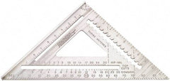 Johnson Level & Tool - 12" Blade Length x 12" Base Length, Powder Coated Finish, Aluminum Rafter Square - 1/4" Graduation - Apex Tool & Supply