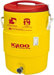 Igloo - 10 Gal Beverage Cooler - Plastic, Yellow/Red - Apex Tool & Supply