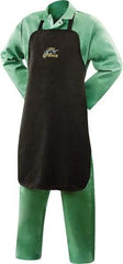 Steiner - 24 x 36" Flame Resistant/Retardant & Welding Bib Apron - Carbonized Fiber, 10 oz Material, Black, 0 Pockets, Flame Resistant - Apex Tool & Supply