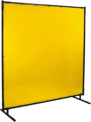 Steiner - 6 Ft. Wide x 6 Ft. High x 1 Inch Thick, 14 mil Thick Transparent Vinyl Portable Welding Screen Kit - Yellow - Apex Tool & Supply