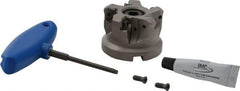 Iscar - 1.898" Cut Diam, 1" Arbor Hole, 0.138" Max Depth of Cut, 30° Indexable Chamfer & Angle Face Mill - 5 Inserts, H600 WXCU 08 Insert, Right Hand Cut, 5 Flutes, Through Coolant, Series Helido - Apex Tool & Supply
