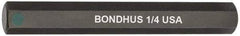 Bondhus - 1/4" Hex Drive Bit - 2" OAL - Apex Tool & Supply