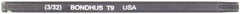 Bondhus - Star Hex Drive Bit - 2" OAL - Apex Tool & Supply