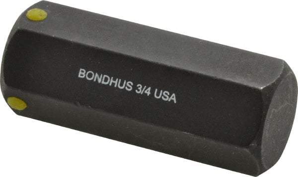 Bondhus - 3/4" Hex Drive Bit - 2" OAL - Apex Tool & Supply