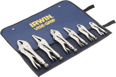 Irwin - 6 Piece Locking Plier Set - Comes in Tool Roll - Apex Tool & Supply