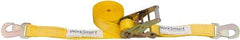 Value Collection - 27' Long x 2" Wide, 3,300 Lb Basket Capacity, 1,600 Lb Vertical Capacity, 1 Ply, Polyester Web Sling - Yellow - Apex Tool & Supply