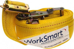 Value Collection - 16' Long x 2" Wide, 1 Ply, Polyester Web Sling - Yellow - Apex Tool & Supply