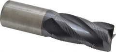 Accupro - 1" Diam, Fine Pitch, 2" LOC, 4 Flute Solid Carbide Roughing Square End Mill - AlTiN Finish, 4" OAL, 1" Shank Diam, Single End, 30° Helix - Apex Tool & Supply