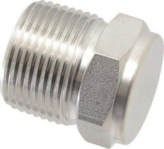 Ham-Let - 3/4" Grade 316 Stainless Steel Pipe Plug - MNPT End Connections, 6,800 psi - Apex Tool & Supply