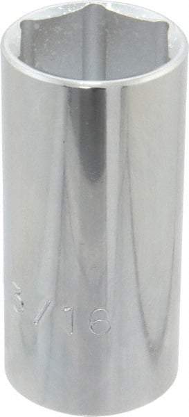 Proto - 1-3/16", 1/2" Drive, Deep Hand Socket - 6 Points, 3-1/4" OAL, Chrome Finish - Apex Tool & Supply