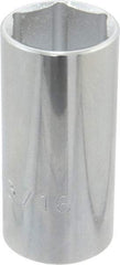 Proto - 1-3/16", 1/2" Drive, Deep Hand Socket - 6 Points, 3-1/4" OAL, Chrome Finish - Apex Tool & Supply
