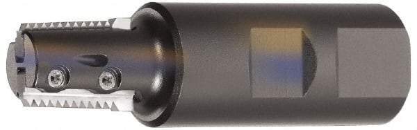 Kennametal - 1.1" Cut Diam, 1.7" Max Depth of Cut, 1" Shank Diam, Internal/External Indexable Thread Mill - Insert Style TM25..T, 4 Inserts, Toolholder Style TMT, 4.06" OAL - Apex Tool & Supply