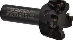 Kennametal - 47° Lead Angle, 1.8560" Max Cut Diam, 1-1/2" Min Cut Diam, 0.138" Max Depth of Cut, Indexable Chamfer & Angle End Mill - 4 Inserts, OF.T 53AF.N.. Insert Style, 77.4mm OAL, Straight Shank - Apex Tool & Supply