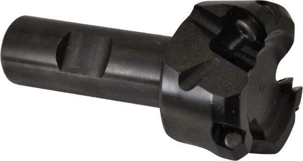 Kennametal - 47° Lead Angle, 1.8560" Max Cut Diam, 1-1/2" Min Cut Diam, 0.138" Max Depth of Cut, Indexable Chamfer & Angle End Mill - 3 Inserts, OF.T 53AF.N.. Insert Style, 77.4mm OAL, Straight Shank - Apex Tool & Supply