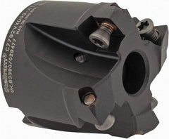 Kennametal - 1-1/2" Cut Diam, 0.059" Max Depth, 1/2" Arbor Hole, 4 Inserts, XD 09 Insert Style, Indexable Copy Face Mill - C7792VXD09-A1.50Z04R Cutter Style, 1.26" High, Through Coolant, Series 7792 - Apex Tool & Supply