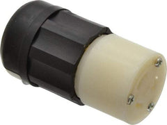 Leviton - 125 VAC, 20 Amp, L5-20R Configuration, Industrial Grade, Self Grounding Connector - 1 Phase, 2 Poles, 0.385 to 0.78 Inch Cord Diameter - Apex Tool & Supply