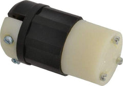 Leviton - 125 VAC, 20 Amp, L5-30R Configuration, Industrial Grade, Self Grounding Connector - 1 Phase, 2 Poles, 0.385 to 0.86 Inch Cord Diameter - Apex Tool & Supply