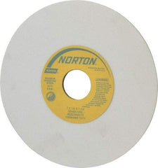 Norton - 7" Diam x 1-1/4" Hole x 1/8" Thick, I Hardness, 80 Grit Surface Grinding Wheel - Aluminum Oxide, Type 1, Medium Grade, 3,275 Max RPM, Vitrified Bond, No Recess - Apex Tool & Supply