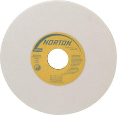Norton - 7" Diam x 1-1/4" Hole x 1/8" Thick, K Hardness, 100 Grit Surface Grinding Wheel - Aluminum Oxide, Type 1, Fine Grade, 3,550 Max RPM, Vitrified Bond, No Recess - Apex Tool & Supply