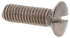 Value Collection - M3x0.50 Metric Coarse, 10mm OAL Slotted Drive Machine Screw - Oval Head, Grade 18-8 & A2 Stainless Steel, Uncoated, Without Washer - Apex Tool & Supply