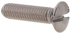 Value Collection - M3x0.50 Metric Coarse, 12mm OAL Slotted Drive Machine Screw - Oval Head, Grade 18-8 & A2 Stainless Steel, Uncoated, Without Washer - Apex Tool & Supply