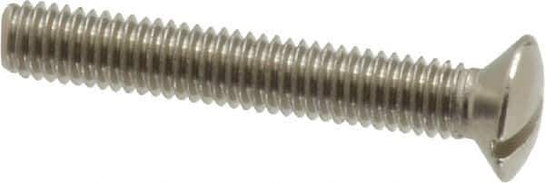 Value Collection - M3x0.50 Metric Coarse, 20mm OAL Slotted Drive Machine Screw - Oval Head, Grade 18-8 & A2 Stainless Steel, Uncoated, Without Washer - Apex Tool & Supply