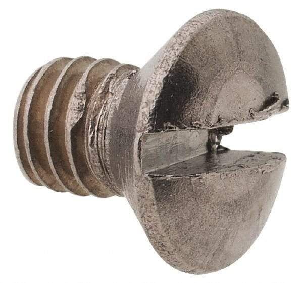 Value Collection - M4x0.70 Metric Coarse, 6mm OAL Slotted Drive Machine Screw - Oval Head, Grade 18-8 & A2 Stainless Steel, Uncoated, Without Washer - Apex Tool & Supply