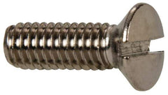 Value Collection - M4x0.70 Metric Coarse, 12mm OAL Slotted Drive Machine Screw - Oval Head, Grade 18-8 & A2 Stainless Steel, Uncoated, Without Washer - Apex Tool & Supply