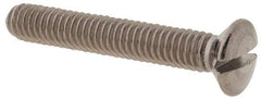 Value Collection - M4x0.70 Metric Coarse, 25mm OAL Slotted Drive Machine Screw - Oval Head, Grade 18-8 & A2 Stainless Steel, Uncoated, Without Washer - Apex Tool & Supply