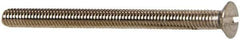 Value Collection - M4x0.70 Metric Coarse, 50mm OAL Slotted Drive Machine Screw - Oval Head, Grade 18-8 & A2 Stainless Steel, Uncoated, Without Washer - Apex Tool & Supply