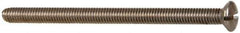 Value Collection - M4x0.70 Metric Coarse, 60mm OAL Slotted Drive Machine Screw - Oval Head, Grade 18-8 & A2 Stainless Steel, Uncoated, Without Washer - Apex Tool & Supply