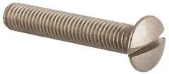 Value Collection - M5x0.80 Metric Coarse, 30mm OAL Slotted Drive Machine Screw - Oval Head, Grade 18-8 & A2 Stainless Steel, Uncoated, Without Washer - Apex Tool & Supply