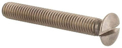 Value Collection - M5x0.80 Metric Coarse, 35mm OAL Slotted Drive Machine Screw - Oval Head, Grade 18-8 & A2 Stainless Steel, Uncoated, Without Washer - Apex Tool & Supply