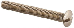 Value Collection - M5x0.80 Metric Coarse, 45mm OAL Slotted Drive Machine Screw - Oval Head, Grade 18-8 & A2 Stainless Steel, Uncoated, Without Washer - Apex Tool & Supply