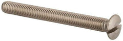 Value Collection - M5x0.80 Metric Coarse, 50mm OAL Slotted Drive Machine Screw - Oval Head, Grade 18-8 & A2 Stainless Steel, Uncoated, Without Washer - Apex Tool & Supply